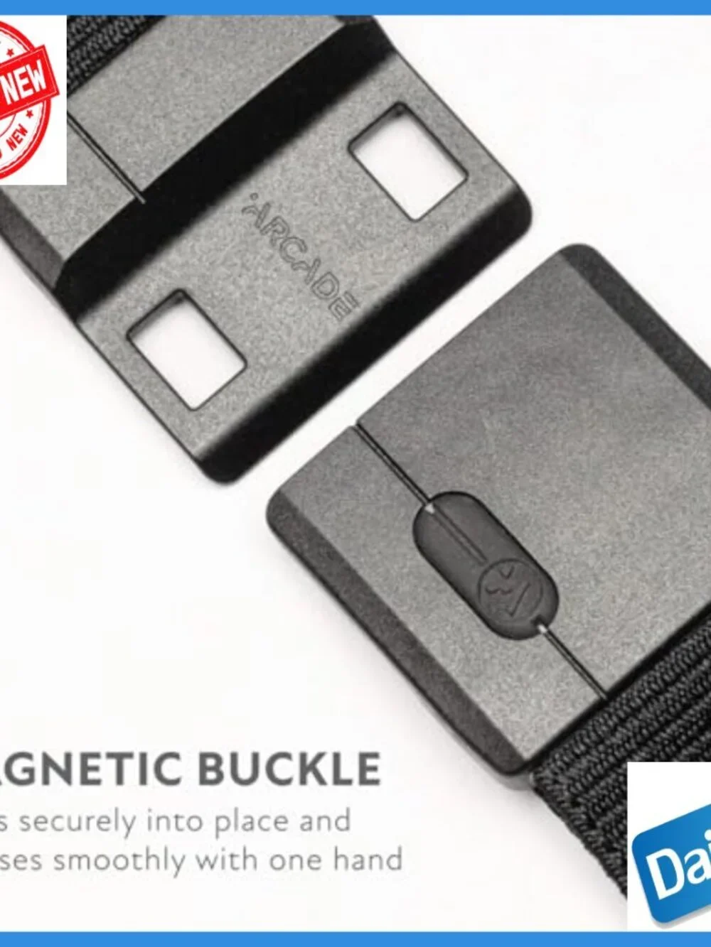 Heavy Duty Stretch Belt with Magnetic Buckle, Tactical Style, True to Size